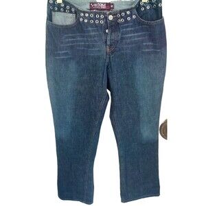 Women's Roxy Jean Size 5 Denim Jeans Medium Wash  Button Front.